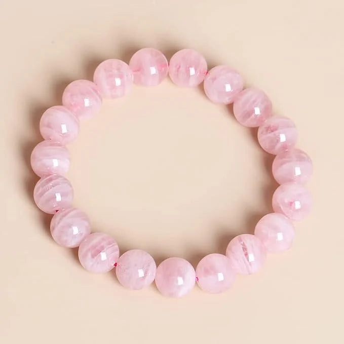 Pulsera de Cuarzo Rosa 8mm