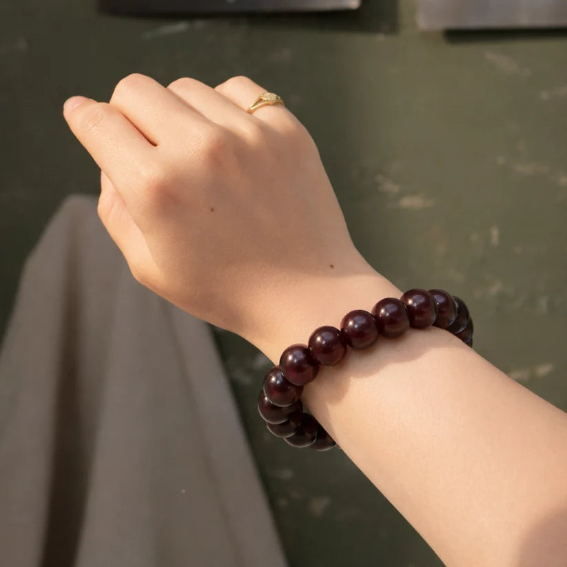 Pulsera Granate 6 estrellas de cubo - Vitalidad
