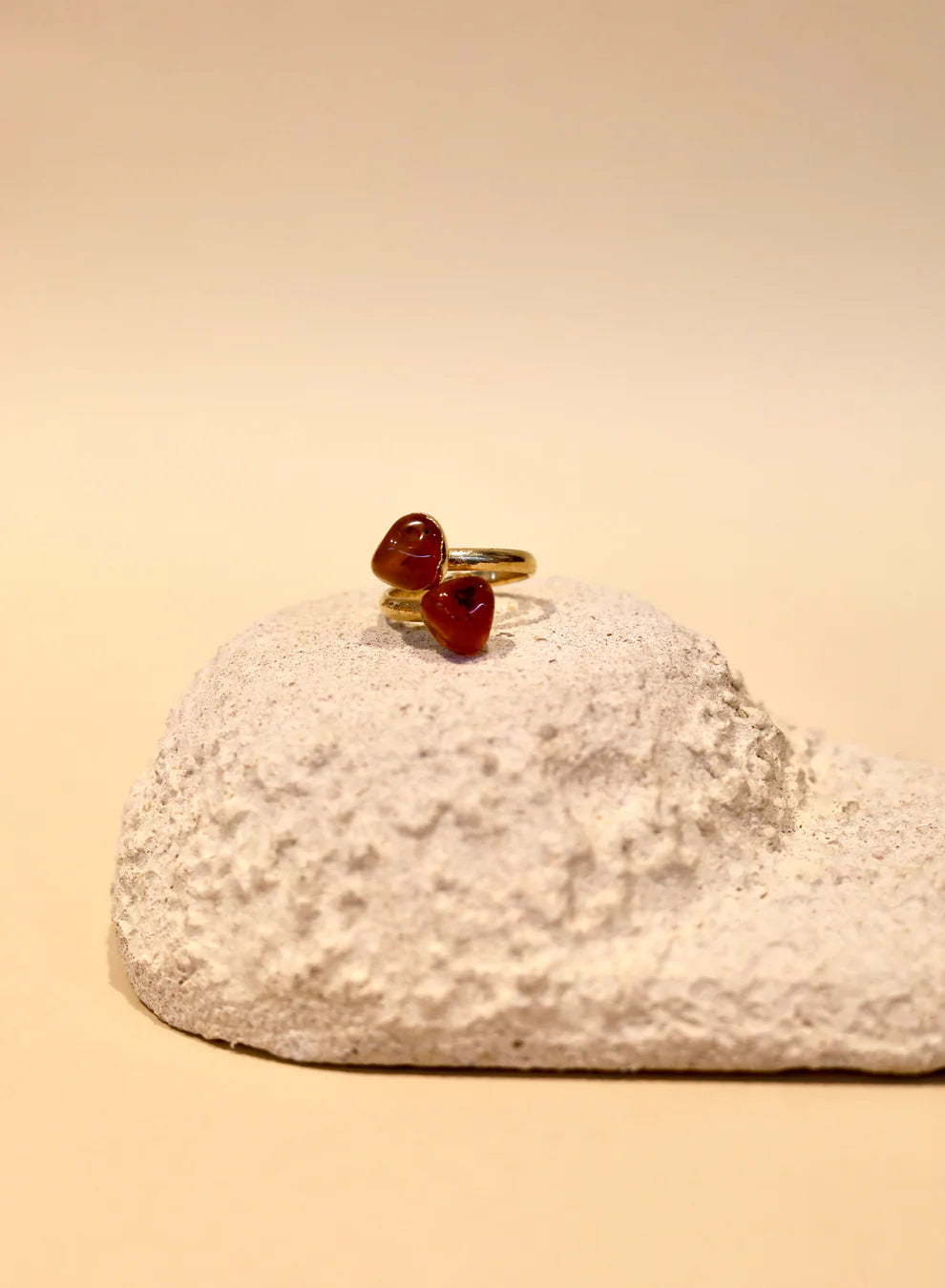 anillo de amatista ajustable