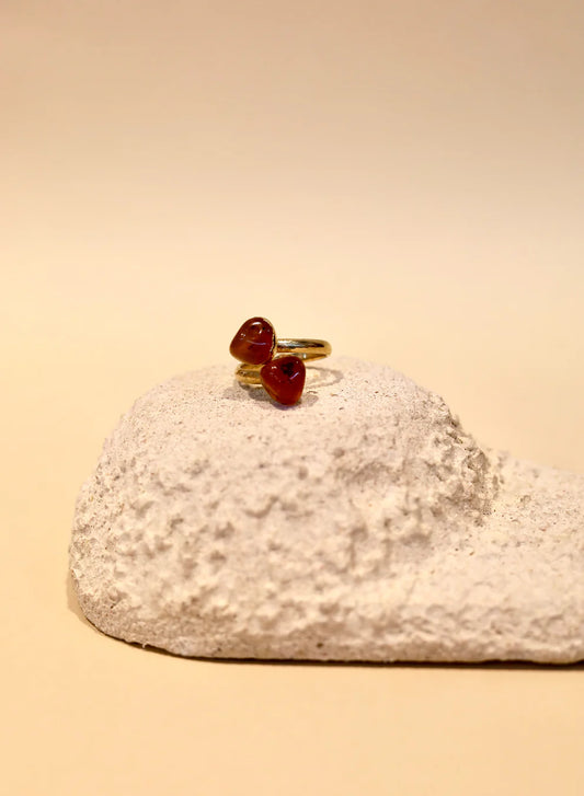 anillo de amatista ajustable