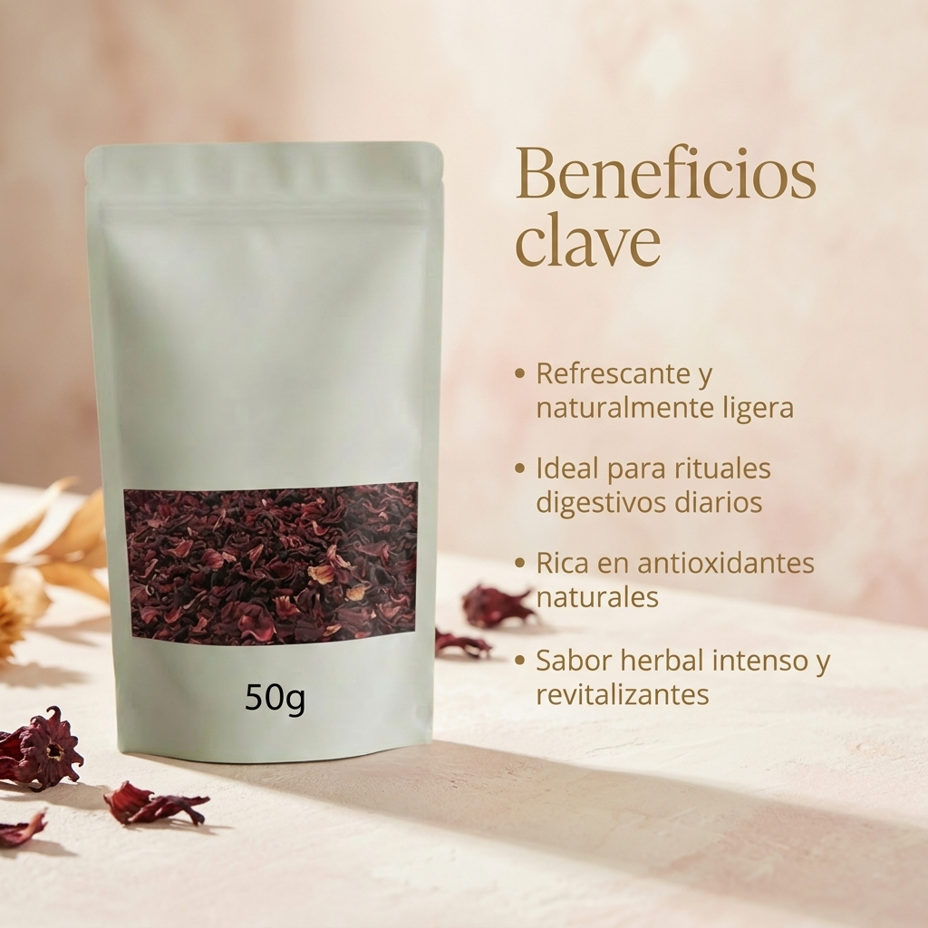 🌺 Flor de Jamaica Seca – Infusión Natural Refrescante