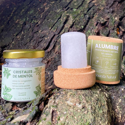 Set Natural Alumbre 60g+Cristales de Mentol 30g