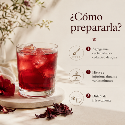 🌺 Flor de Jamaica Seca – Infusión Natural Refrescante