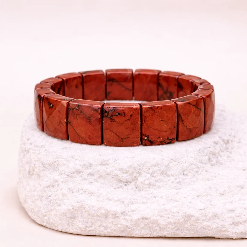 Pulsera de Jaspe Cuadrada - Estabilidad