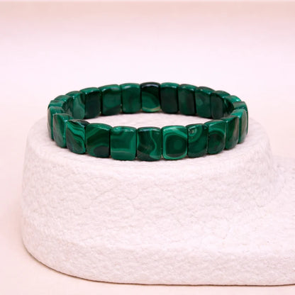 Pulsera de Malaquita cuadrada