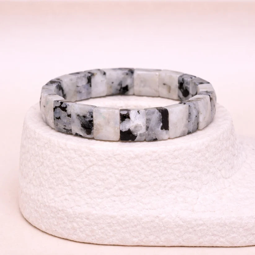 Pulsera de Piedra de luna Cuadrada