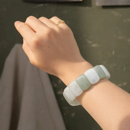 Pulsera de Jade Blanco Ovalada - Sanación