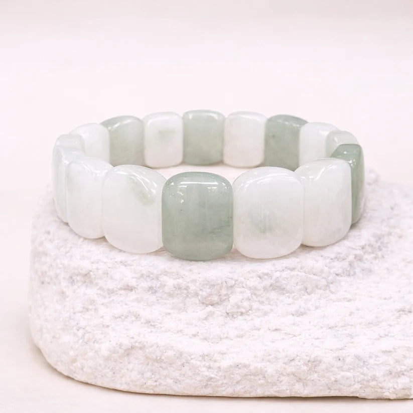 Pulsera de Jade Blanco Ovalada - Sanación