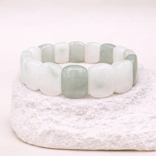 Pulsera de Jade Blanco Ovalada - Sanación