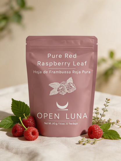Pure Red Raspberry Leaf- Hoja de Frambuesa Roja Pura - 30 Tea bags
